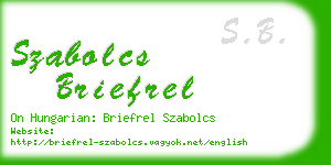 szabolcs briefrel business card